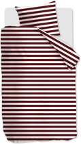 dekbedovertrek de Luxe en coton/satin Menzo rouge - simple (140x200/220) - douce et de haute qualité - design élégant