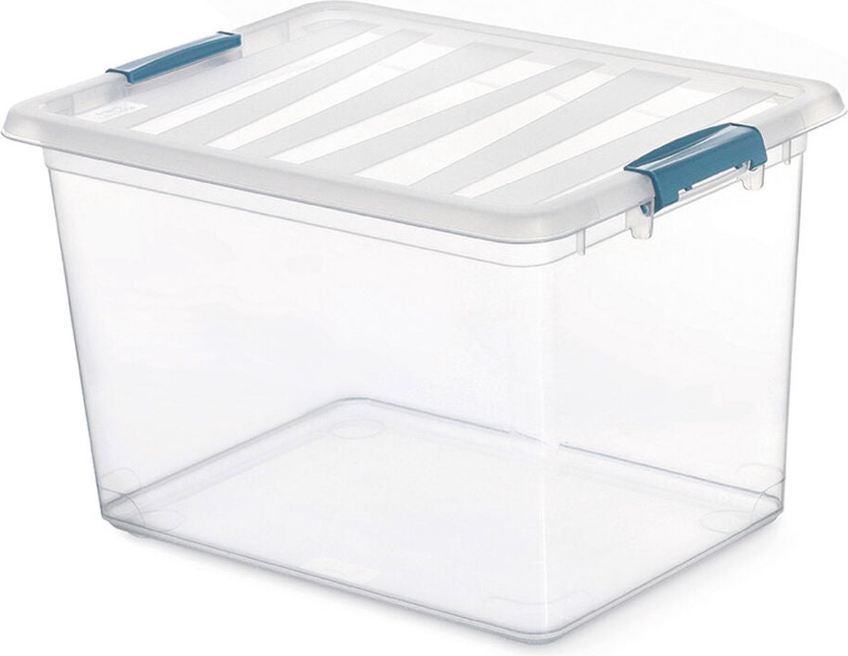Multi-functionele Kist Domopak Living Katla Met handvatten Transparant 20 L Polypropyleen (39 x 29 x 25,5 cm)