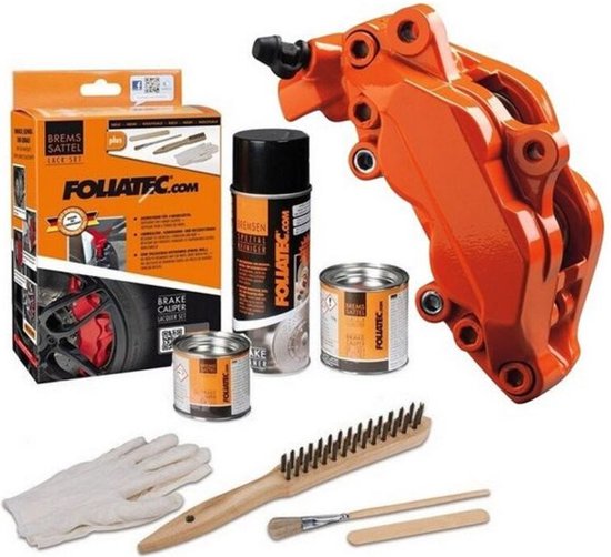Ensemble de peinture pour étrier de frein Foliatec vert fluo 10 pièces