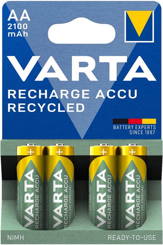 Varta Recycled AA 2100mAh Rechargeable battery Nikkel-Metaalhydride (NiMH) - Varta
