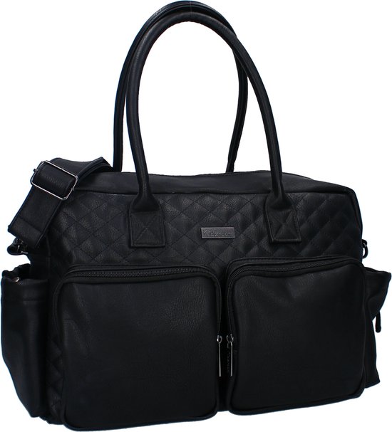 Kidzroom Vision of Love Luiertas - Zwart - Verschoonmatje - Verstelbare schouderband