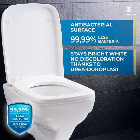 YEAUPE PRO WC-bril D-vorm met Softclose, Toiletdeksel Universeel, Toiletbril met Geruisloze Sluiting,Toilet Seat Groen, 42,5 × 36,3 × 4,9 cm