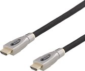 Deltaco Prime, 10 m, HDMI Type A (Standard), HDMI Type A (Standard), Compatibilité 3D, 18 Gbit/s, Noir
