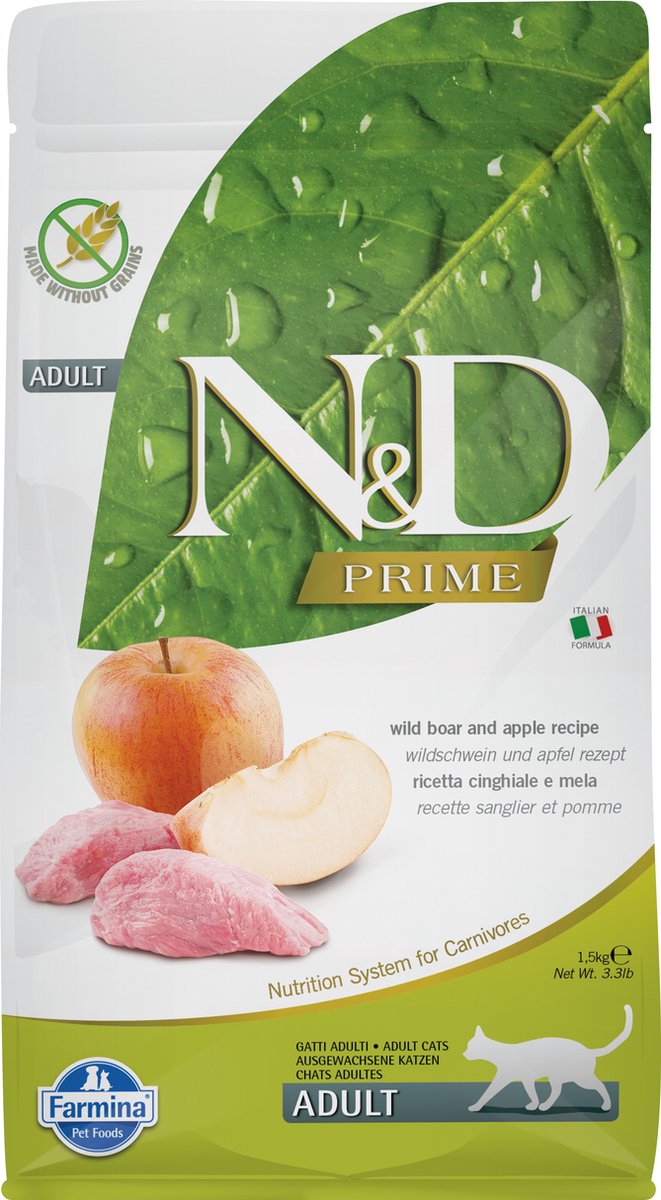 farmina N&D Prime kattenvoeding Wild Zwijn 1,5 kg