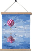Crafts&Co Schilderen op Nummer Volwassenen & Kinderen - Met Frame - Set - 50 x 70 cm - Luchtballon