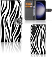 Beschermhoesje Geschikt voor Samsung Galaxy S23 Plus Smartphone Hoesje Zebra