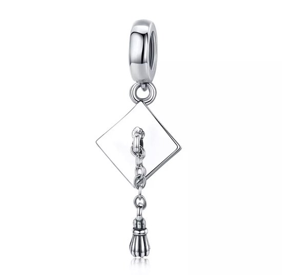 Tracelet - Zilveren bedels - Bedel geslaagd | Hangend model diploma | 925  Sterling... | bol.com