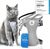 Premium kattentuig (inclusief riem voor katten) - verstelbare harnasset voor katten met riem - kattentuig - kattentuig - ontsnappingsbestendig kattentuig