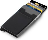 Walletstreet Uitschuifbare Pasjeshouder Plus - Walletstreet Aluminium Creditcardhouder Card Protector Anti-Skim/ RFID Card Protector 7 Pasjes – Grijs/Grey