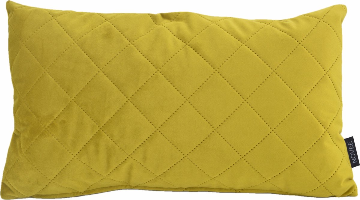 NOVÉE Sierkussen French Velvet Mosterd | 30 x 50 cm | Velvet/Polyester Pistache