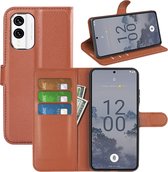 Nokia X30 Hoesje - MobyDefend Kunstleren Wallet Book Case (Sluiting Voorkant) - Bruin - GSM Hoesje - Telefoonhoesje Geschikt Voor Nokia X30