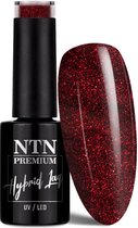 DRM NTN Premium UV/LED Gellak Midnight Collection 5g. #68 - Glitter, Rood - Glanzend - Gel nagellak