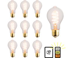 Lybardo - E27 LED Lamp - 10-pack - 3 staps Dimbaar - 5.5W - 1800K Extra Warmwit Licht