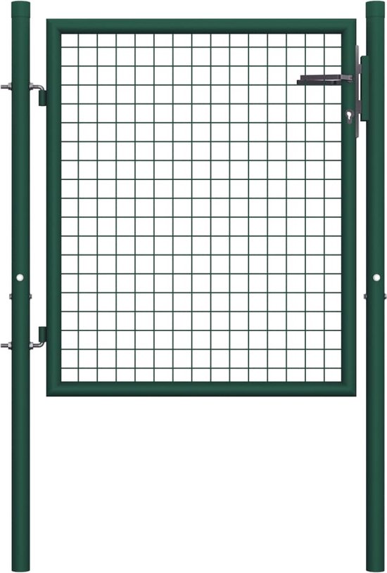 Foto: Vidaxl poort 100x75 cm staal groen