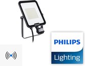 Philips LED Breedstraler Ledinaire BVP164 - Zwart - 20W - Met sensor - Neutraal Wit - Waterdicht IP65