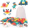 Afbeelding van het spelletje Houten Puzzel Speelgoed - Leerzaam Speelgoed - Baby Puzzel - Verjaardagscadeau - Verjaardag - Puzzel - Jarig - Educatief