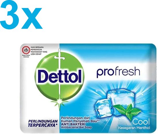 Dettol - Savon pour les mains - Cool Pro Fresh - Menthe/Menthe - Bloc de  savon - 3x... | bol.com
