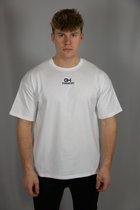 T-shirt Oversized Sport Fitness Kledij Wit Unisex - Maat S