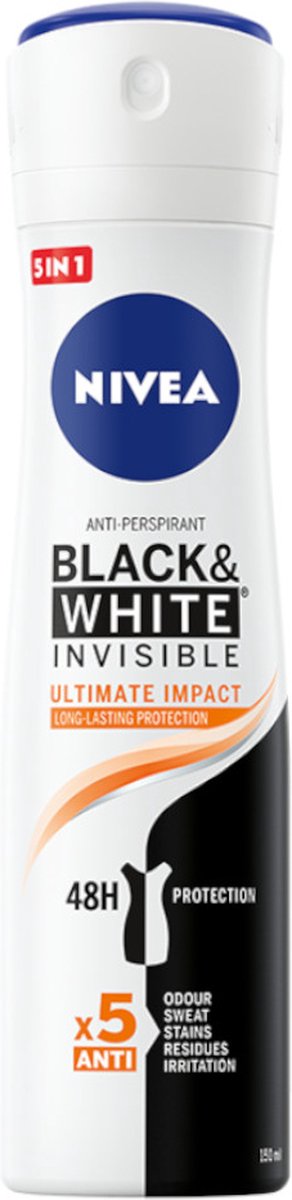 Goedkoopste Nivea_black & White Invisible Ultimate Impact Female Antyperspirant Spray 150ml