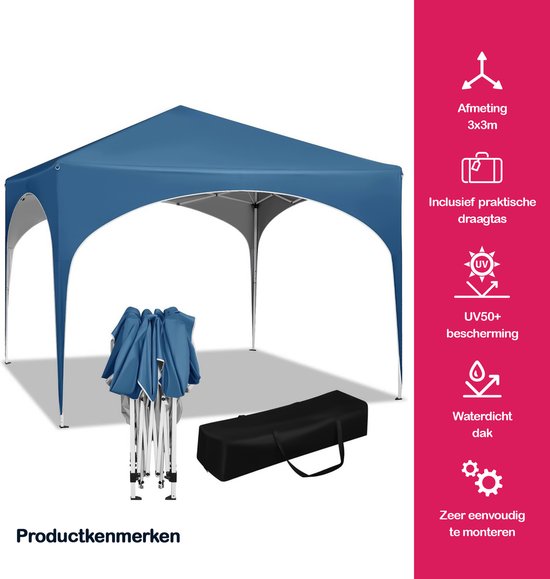 Outsunny 4 x gewichten partytent, stabiele standvoet, water/zand