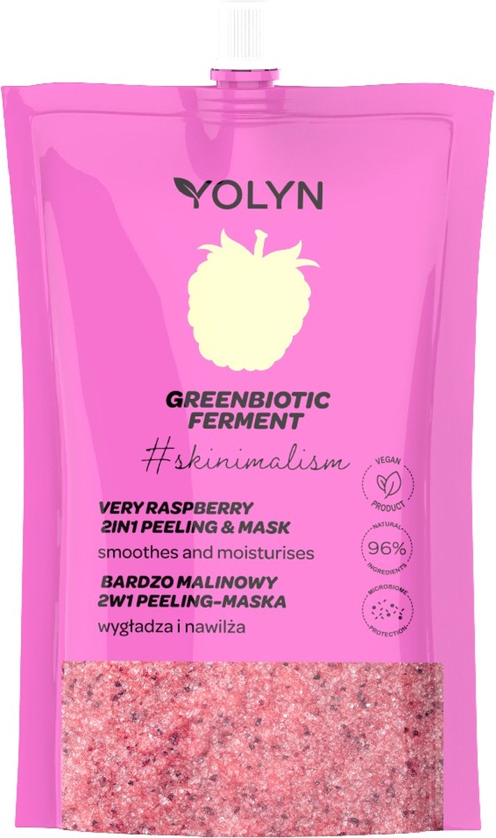 Greenbiotic Ferment hydraterend gezichtsscrub-masker Very Raspberry 50ml