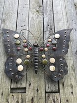 Mooie decoratieve vlinder - wanddecoratie - gemaakt van metaal