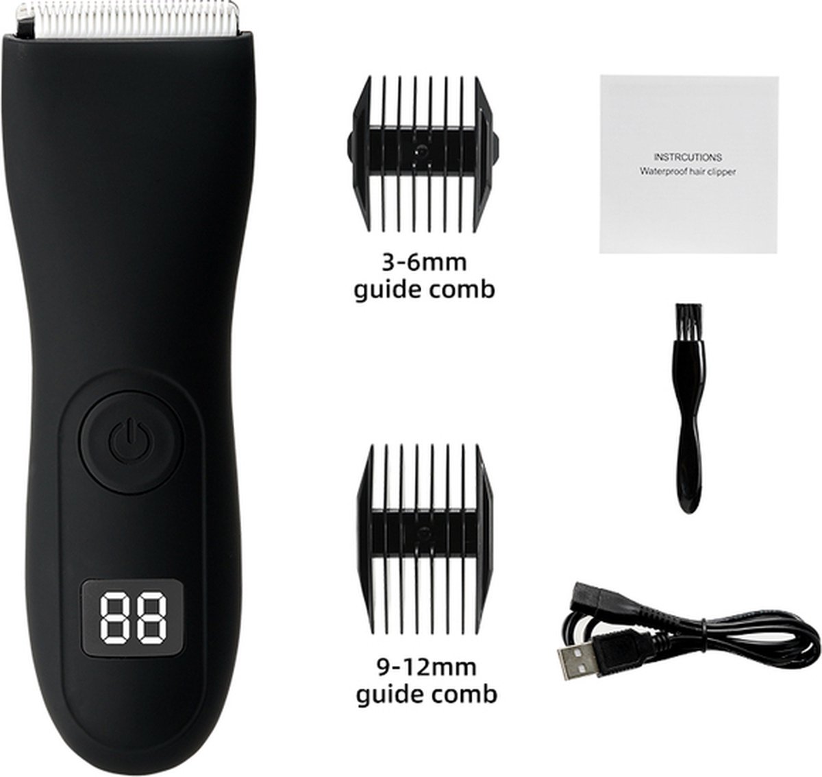MICKS® Bodygroomer men Rasoir homme Conçu pour les poils du corps et le pubis