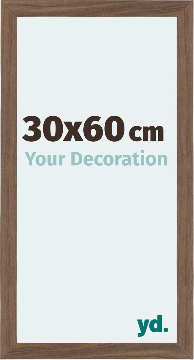 Your Decoration - Fotolijst 30x60 cm - MDF - Walnoot Donker - Mura