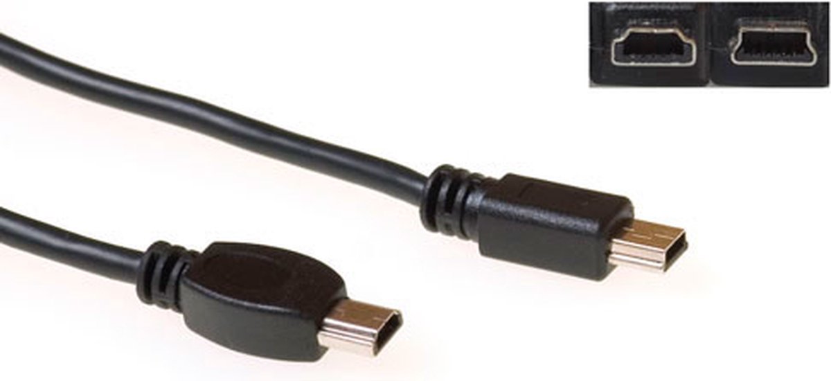 ACT SB2602 USB On the Go Kabel - USB Mini A5 Male/USB Mini B5 Male - 2 meter