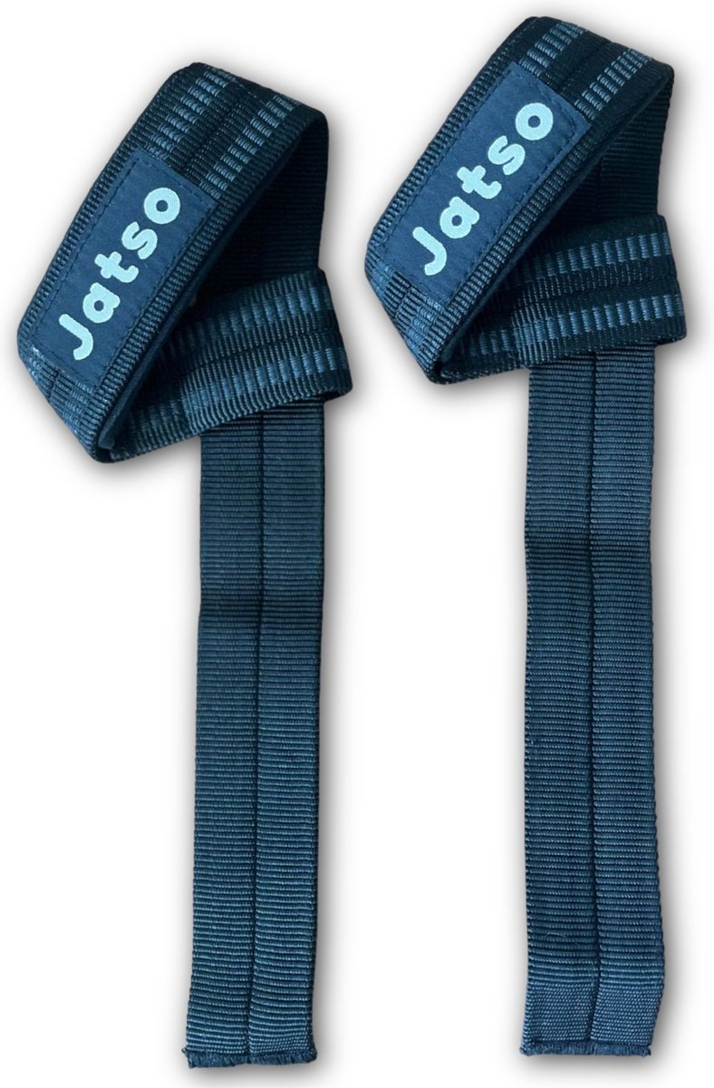 Jatso® - lifting straps - Powerlifting straps - Wrist wraps - 2 stuks - Bodybuilding - Krachttraining - met opbergzak