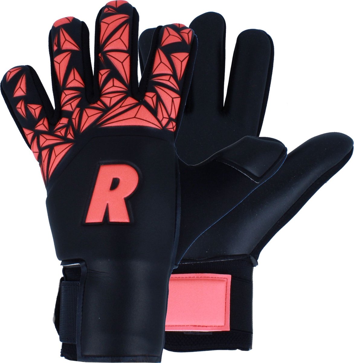 Real Spyder 2 Keepershandschoenen Kinderen - Zwart / Fluorood | Maat: 7,5