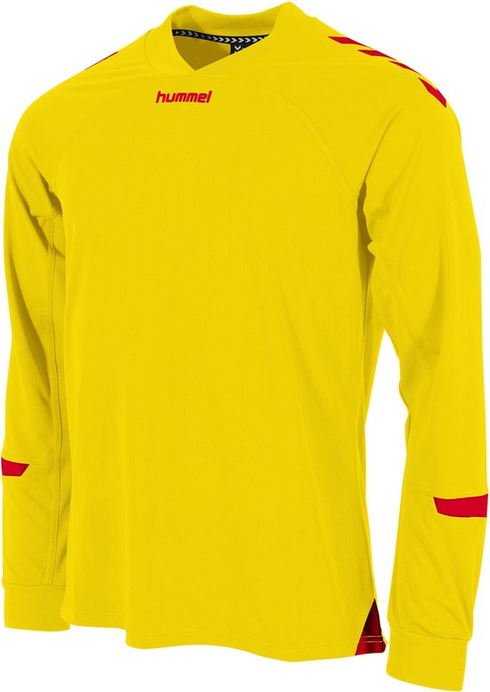 Hummel Fyn Voetbalshirt Lange Mouw Kinderen - Geel / Rood | Maat: 140