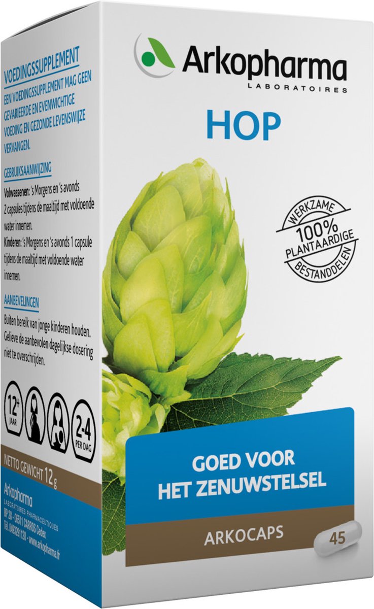Goedkoopste Arkopharma Hop Arkocaps 45 capsules - Voedingssupplement