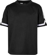 Urban Classics - Oversized Stripes Mesh Kinder T-shirt - Kids 158/164 - Zwart
