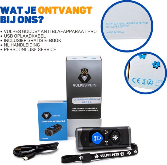 3 Modus Ultrasone Hondenverjager, Draagbaar Oplaadbaar Hondentrainerapparaat Met Zaklamp Met Hoge Helderheid Hondenapparaat Met Indicator