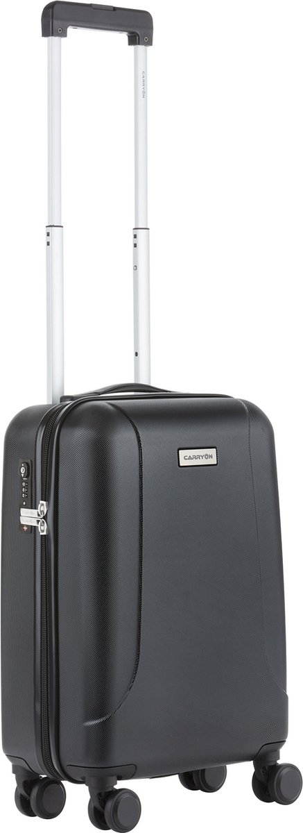 CarryOn Skyhopper Handbagage Koffer 55cm – 32 Ltr Trolley met TSA-slot en OKOBAN - Zwart - CarryOn