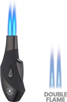 Champ® High Booster Hervulbare Aansteker - Vuurwerk Aansteker - Gasbrander - Gasaansteker - BBQ - Windproof - Zwart