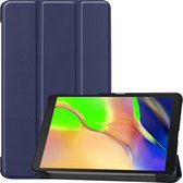 Hoesje Geschikt voor Samsung Galaxy Tab A 8.0 (2019) Hoes Case Tablet Hoesje Tri-fold - Hoes Geschikt voor Samsung Tab A 8.0 (2019) Hoesje Hard Cover Bookcase Hoes - Donkerblauw