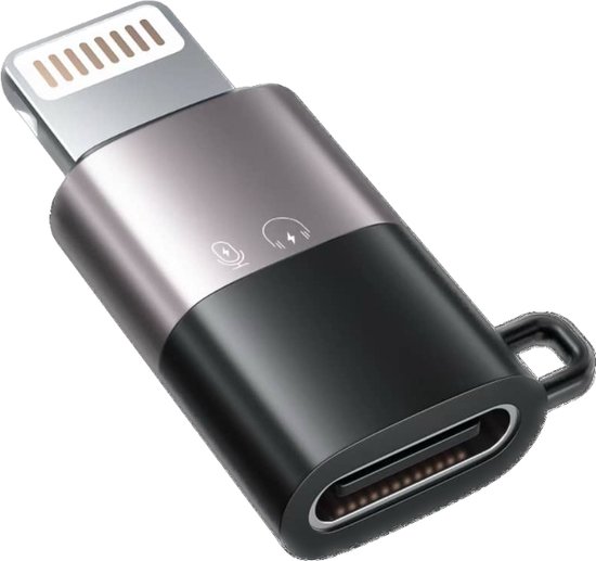 Hozard® Lightning To Usb C Adapter iPhone OTG Adapter Zwart