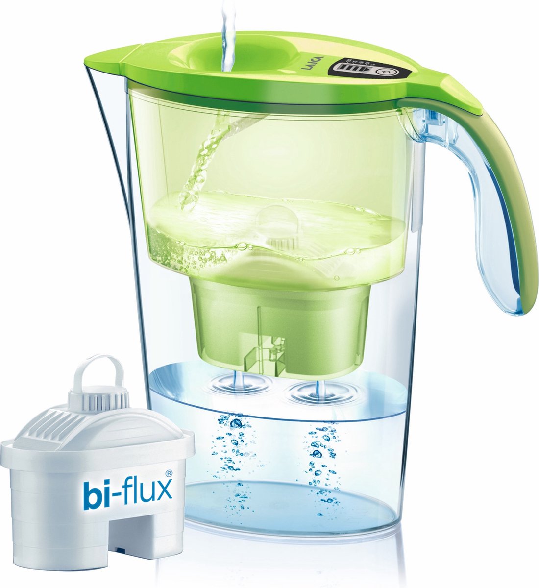LAICA Stream Line Filterkanne 2,3L Blau - Mit 13 Bi-Flux Filtern Made In Italy