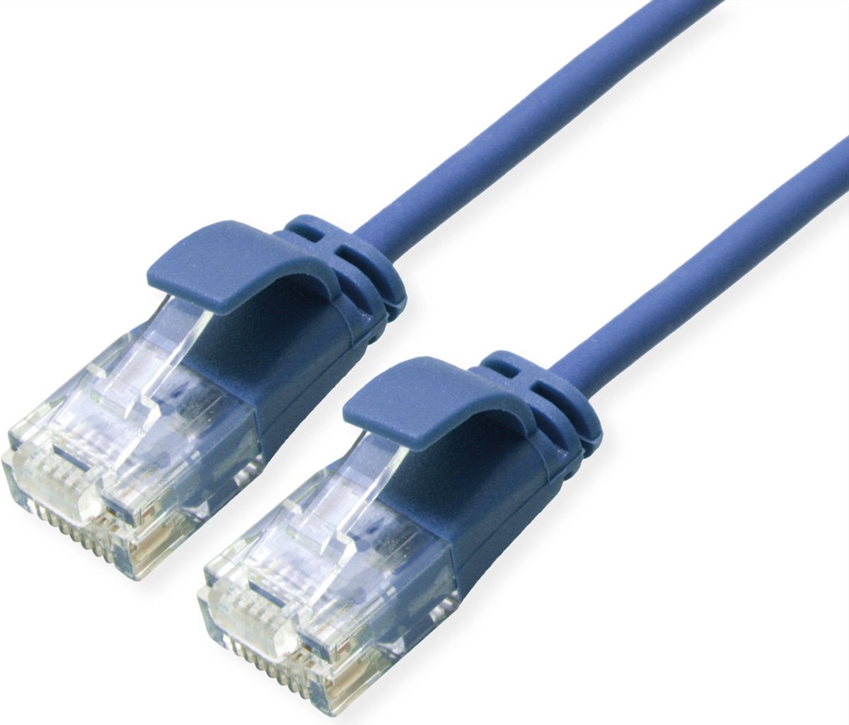 ROLINE UTP Data Center Patchkabel Cat.6A (Class EA), LSOH, extra dun, blauw, 1 m