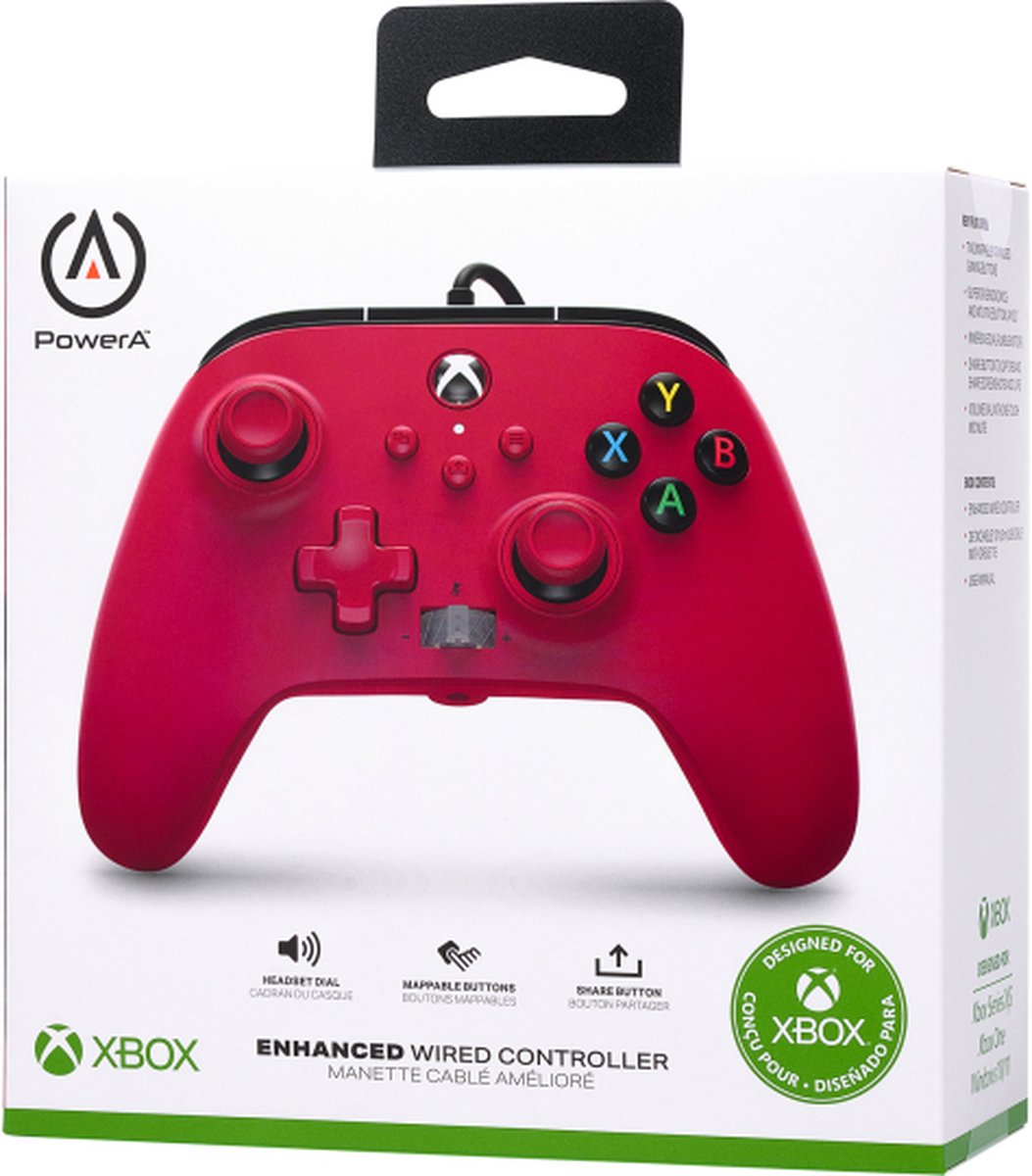 Power A XBGP0008-01  PowerA XBGP0008-01 accessoire de jeux vidéo Rouge USB  Manette de jeu Analogique Xbox One, Xbox Series S, Xbox Series X