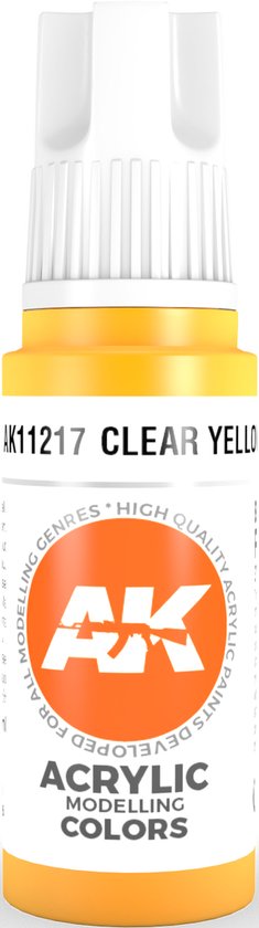 AK 3rd Gen Acrylics: Clear Yellow (17ml)