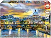 Educa St. Peter s Basilica and St. Angelo Bridge 1500 stukjes Puzzel