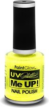 Glitter nagellak neon UV geel