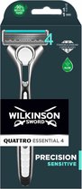 5x Wilkinson Men Scheermes Quattro Razor Essential 4 Sensitive 1up