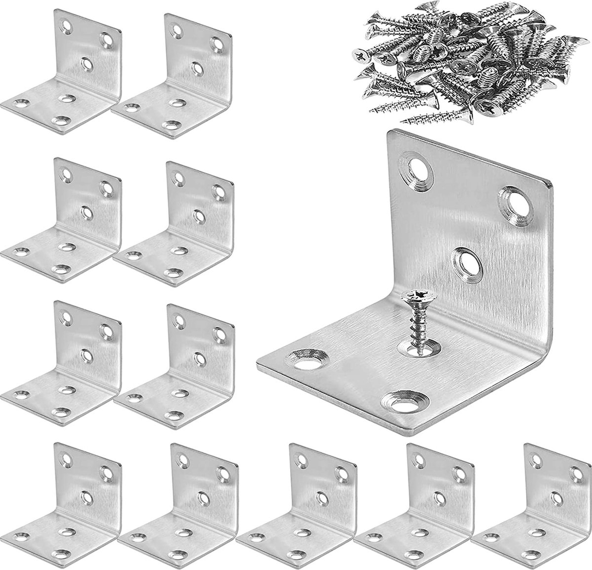 Hoekverbinder voor koker 40 x 40 x 2,0 mm RVS-304 mat geslepen model 4301