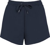 Vintage wash damesshort korte broek 'Terry' Navy Blue - XXL