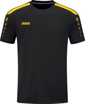 JAKO Shirt Power Korte Mouw Zwart-Geel Maat M