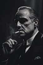 Don Corleone Poster - The Godfather Poster - Portret - Hoge Kwaliteit - 51x71cm - Geschikt om in te lijsten